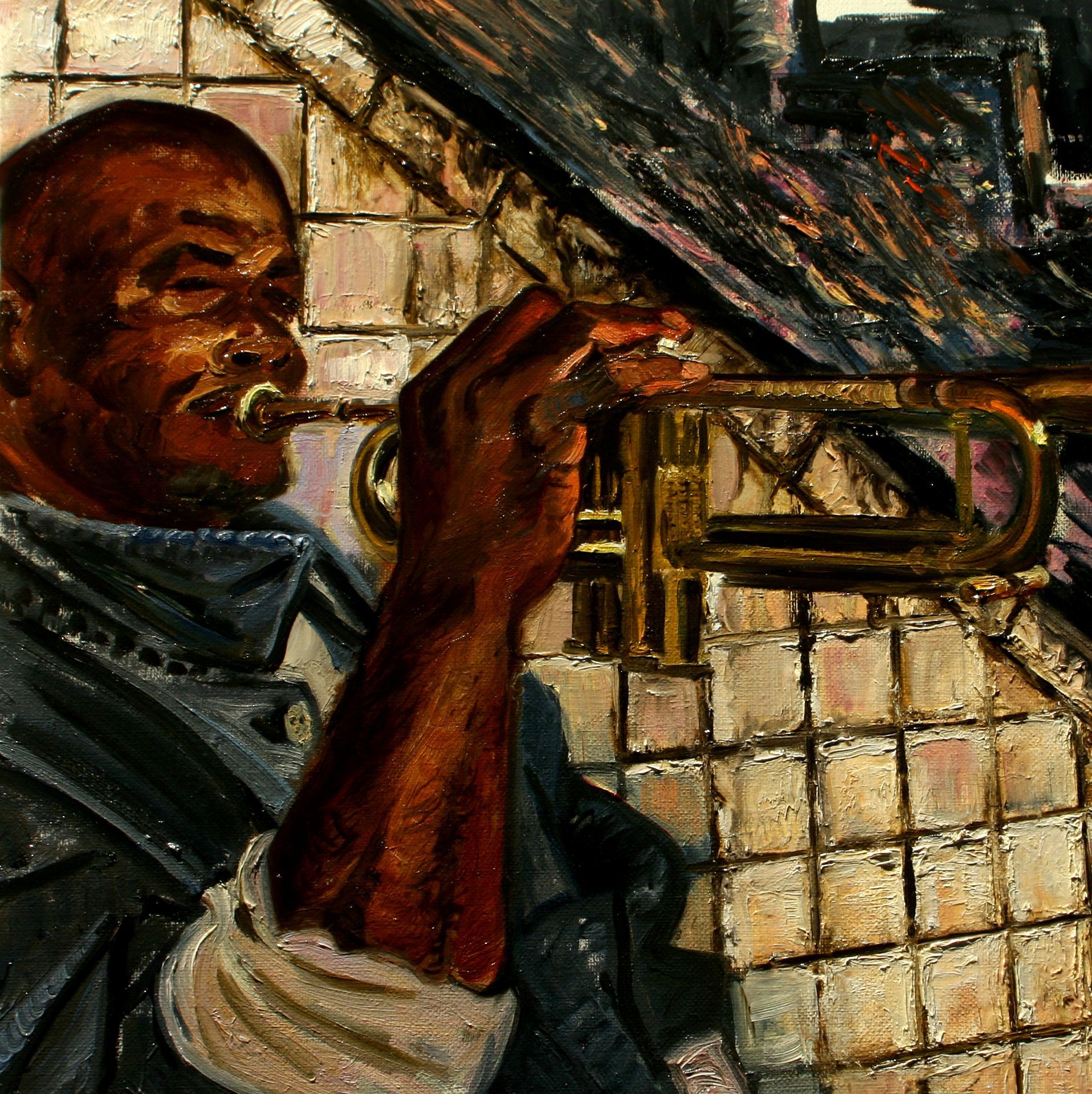 The Trumpet Player | Figurative Oil Painting by John Varriano