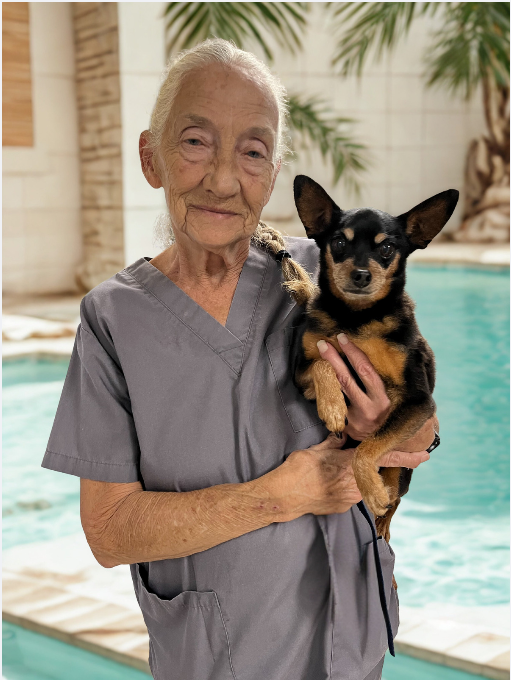 Linda Laurence has always had a deep love for animals, a passion that has guided her throughout her life. For many years, she devoted countless hours volunteering at CARA, where she made a meaningful difference in the lives of countless animals and their families.
In 2019, Linda’s journey took a new and exciting turn when the Mitchells gave her the opportunity to once again dedicate her days to caring for animals. Embracing this chance wholeheartedly, Linda quickly distinguished herself through her dedication, compassion, and expertise. It wasn’t long before she became the head of the kennel workers, a role she fulfills with both skill and heart.
The pets adore Linda, and it’s clear that her presence brings them comfort and joy. In fact, when she is not at the kennel, many of the animals are known to pout, missing her gentle touch and reassuring voice.
At home, Linda’s love for animals continues. She shares her life with several beloved cats and a French bulldog named Itty Bitty, who holds a special place in her heart.
Linda Laurence remains a shining example of dedication, kindness, and the profound impact that one person can have on the lives of animals.
