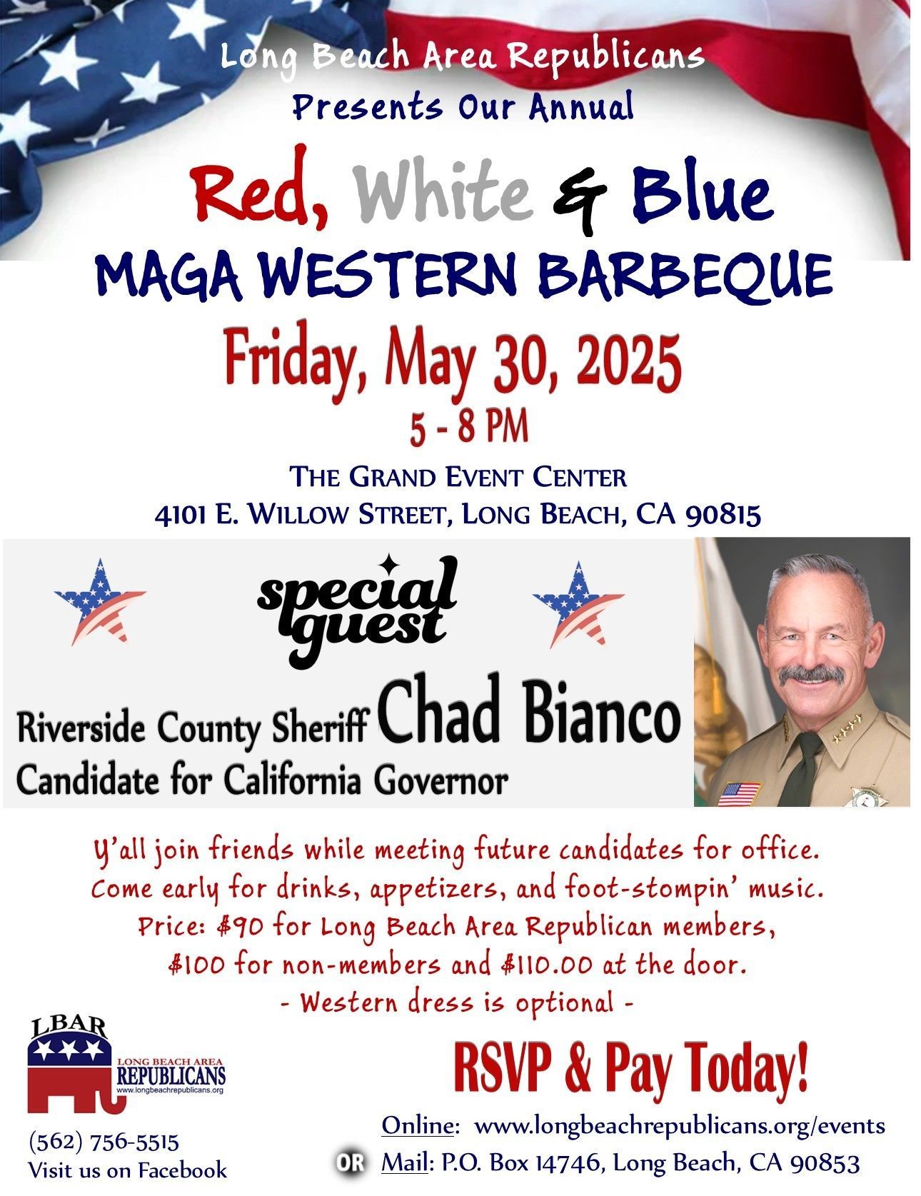 Red, White & Blue MAGA Western BBQ