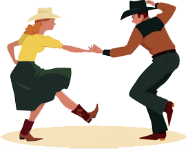 A man and a woman are dancing together and holding hands