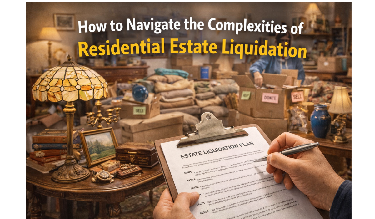 residential estate liquidation organized home setup with estate sale