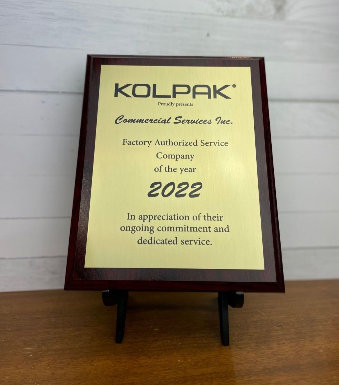Kolpak Factory Authorized Service Company of the Year 2022