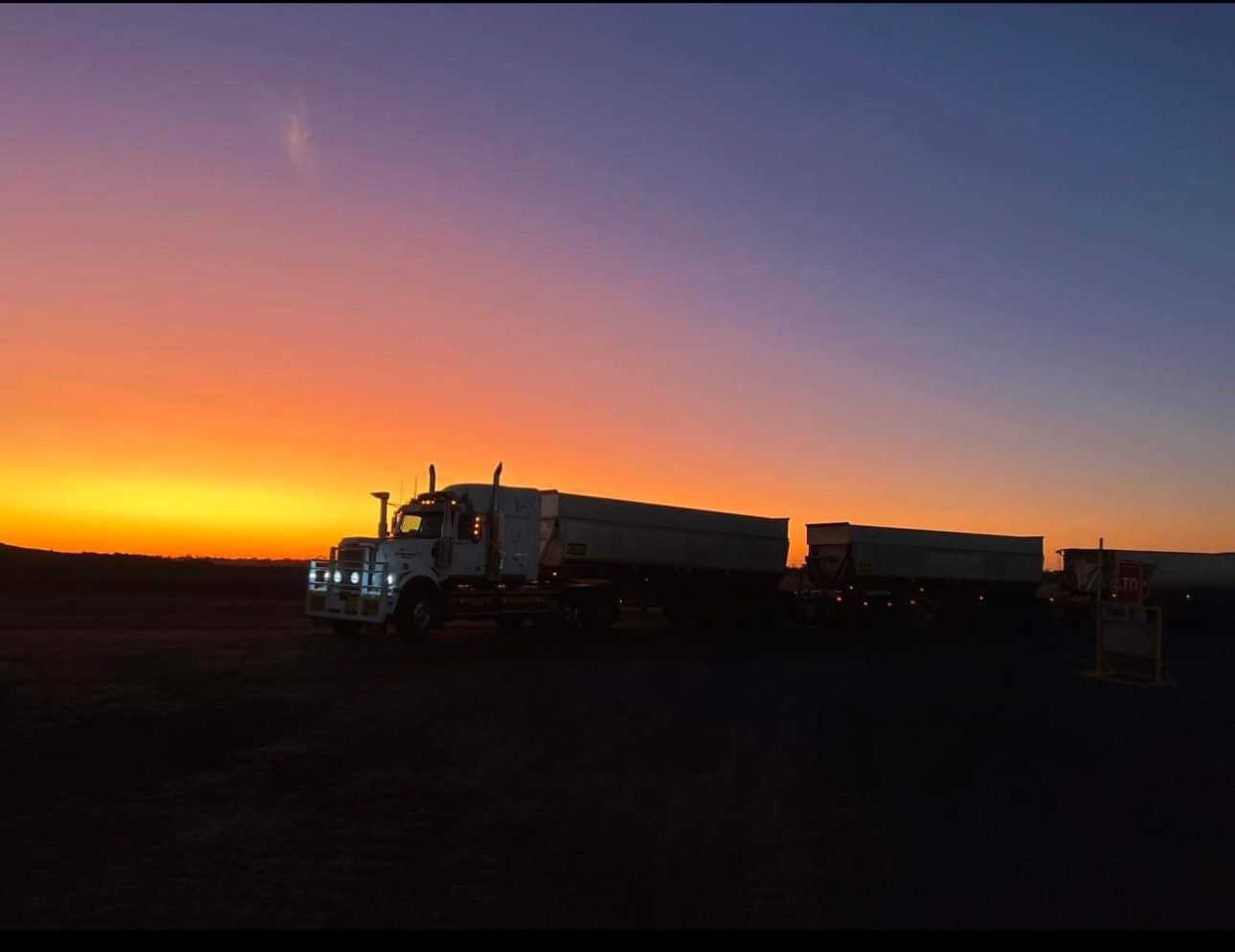 Trailer Trucks Container on Highway - Transport Company in Emerald