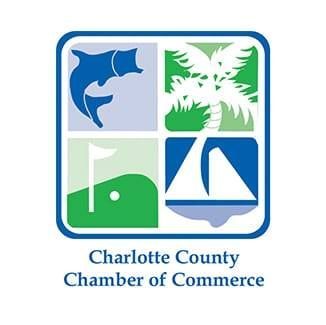 The logo for the charlotte county chamber of commerce
