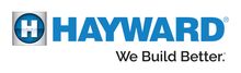 The hayward logo is blue and white and says we build better.