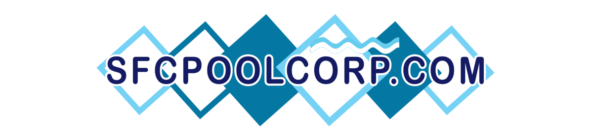 A logo for a company called sfcpoolcorp.com