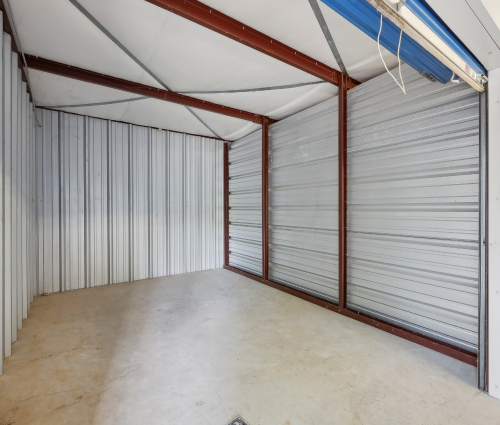 Clean interior of a storage unit at EZ Secure Storage.