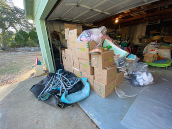 Junk Boxes in Garage