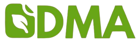 Un logo sdma vert sur fond blanc