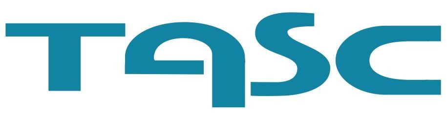 Teal TASC logo on a white background