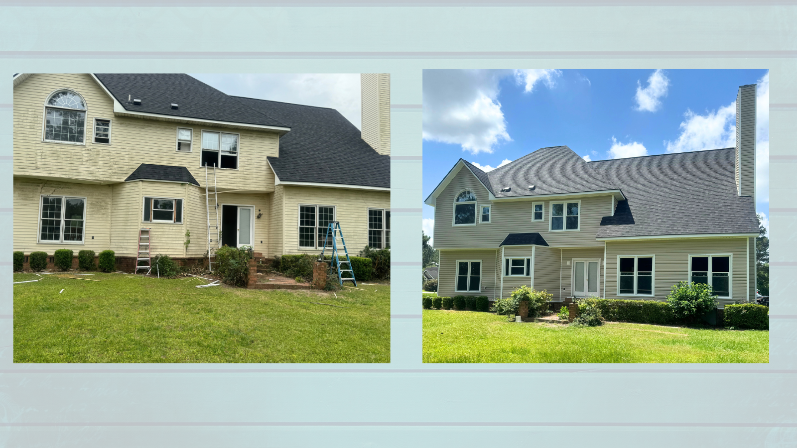 Vinyl siding replacement on a home in Valdosta, Georgia