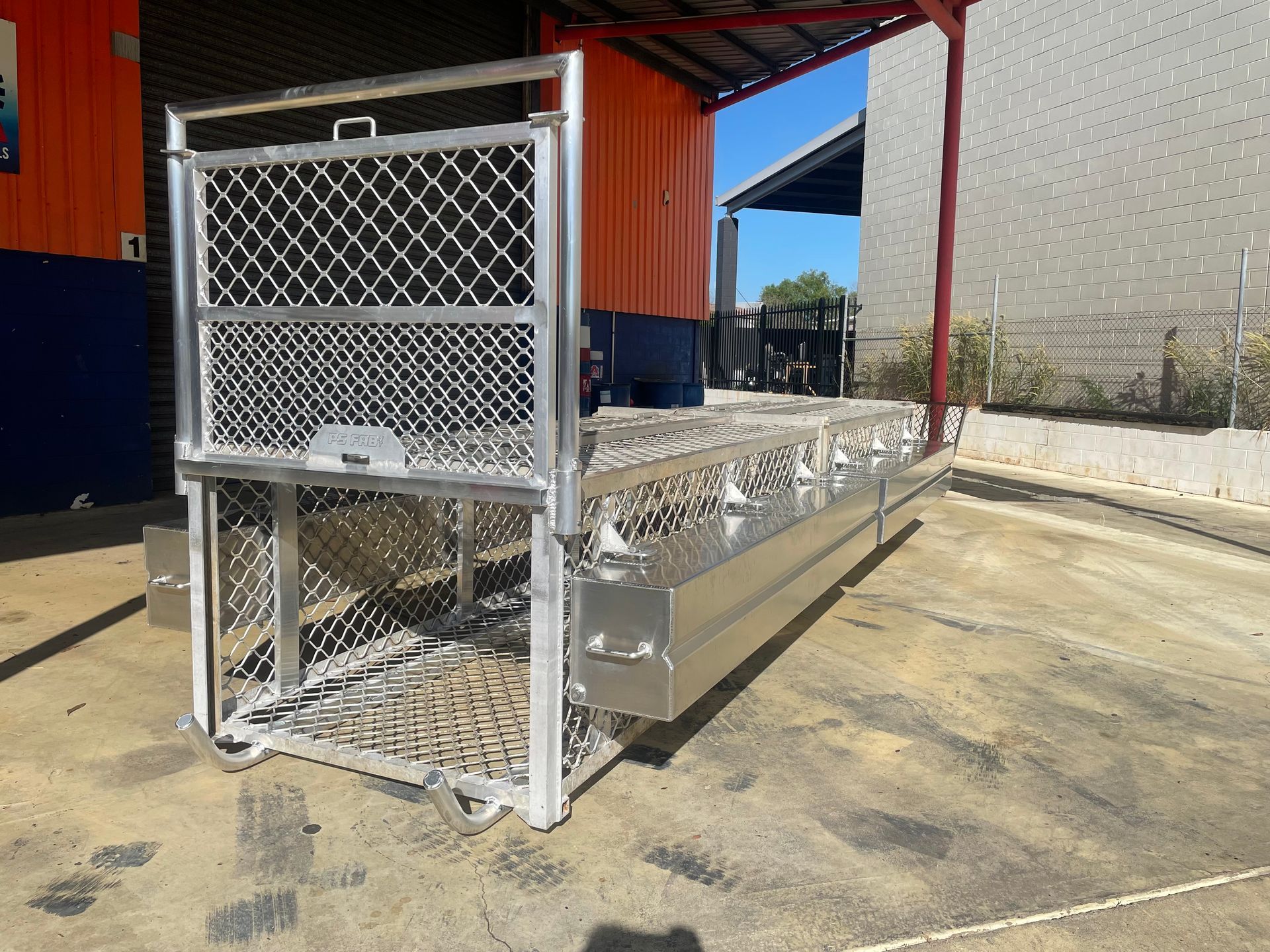 Stainless Rack At The Back Of The Truck — Metal Fabrication In Yarrawonga, NT