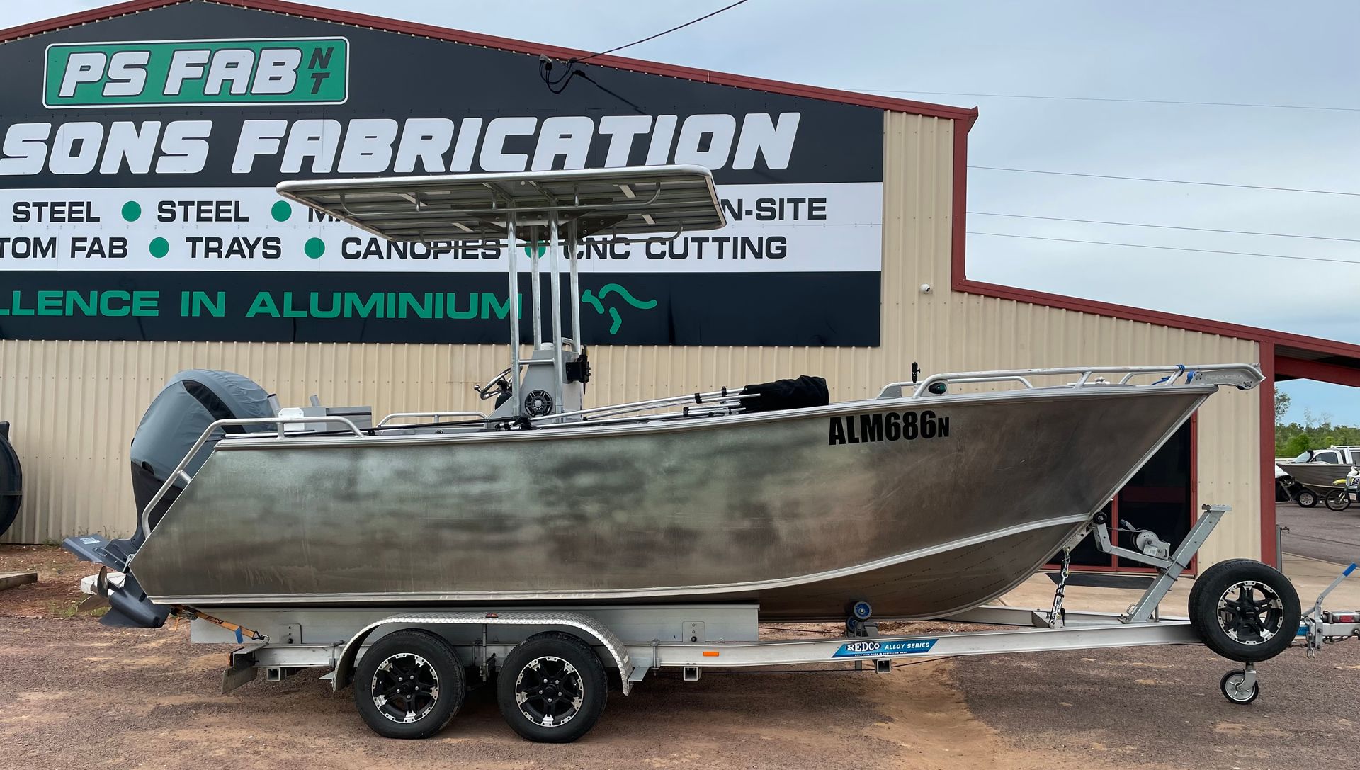 Black Truck At The Front Of Shop — Metal Fabrication In Yarrawonga, NT