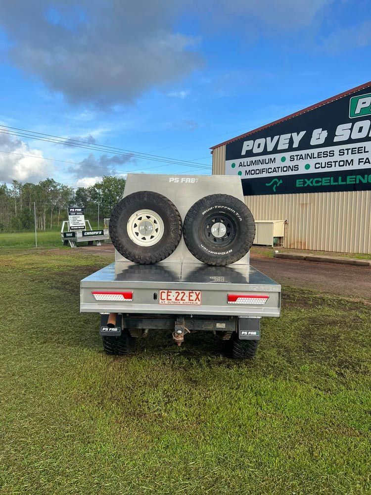 Truck Parked At The Grass — Metal Fabrication In Yarrawonga, NT