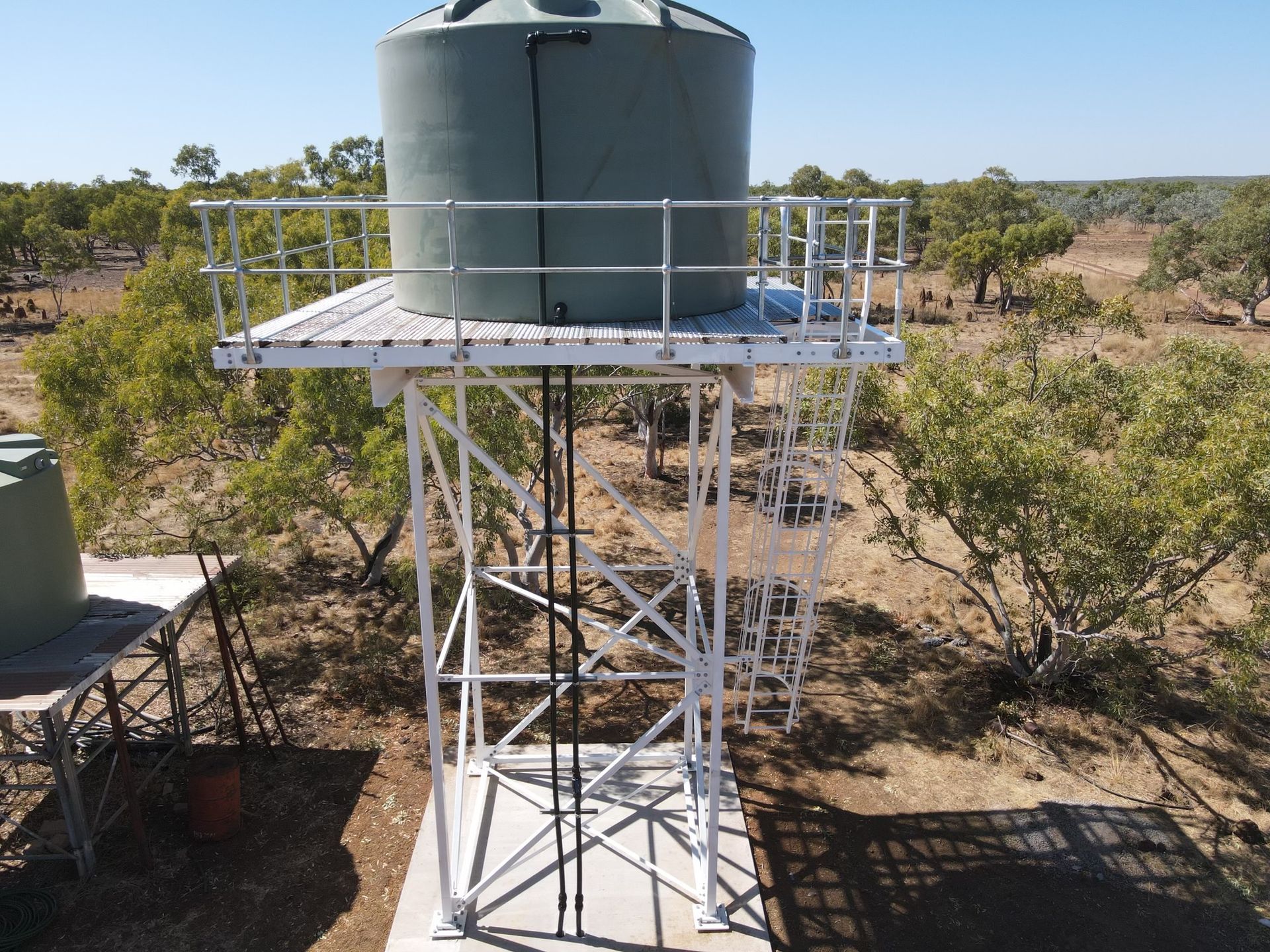 Water Tank On Steel Frame — Metal Fabrication In Yarrawonga, NT