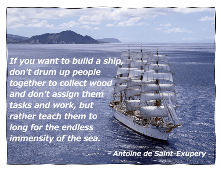 Image of Sailing Ship with Quote