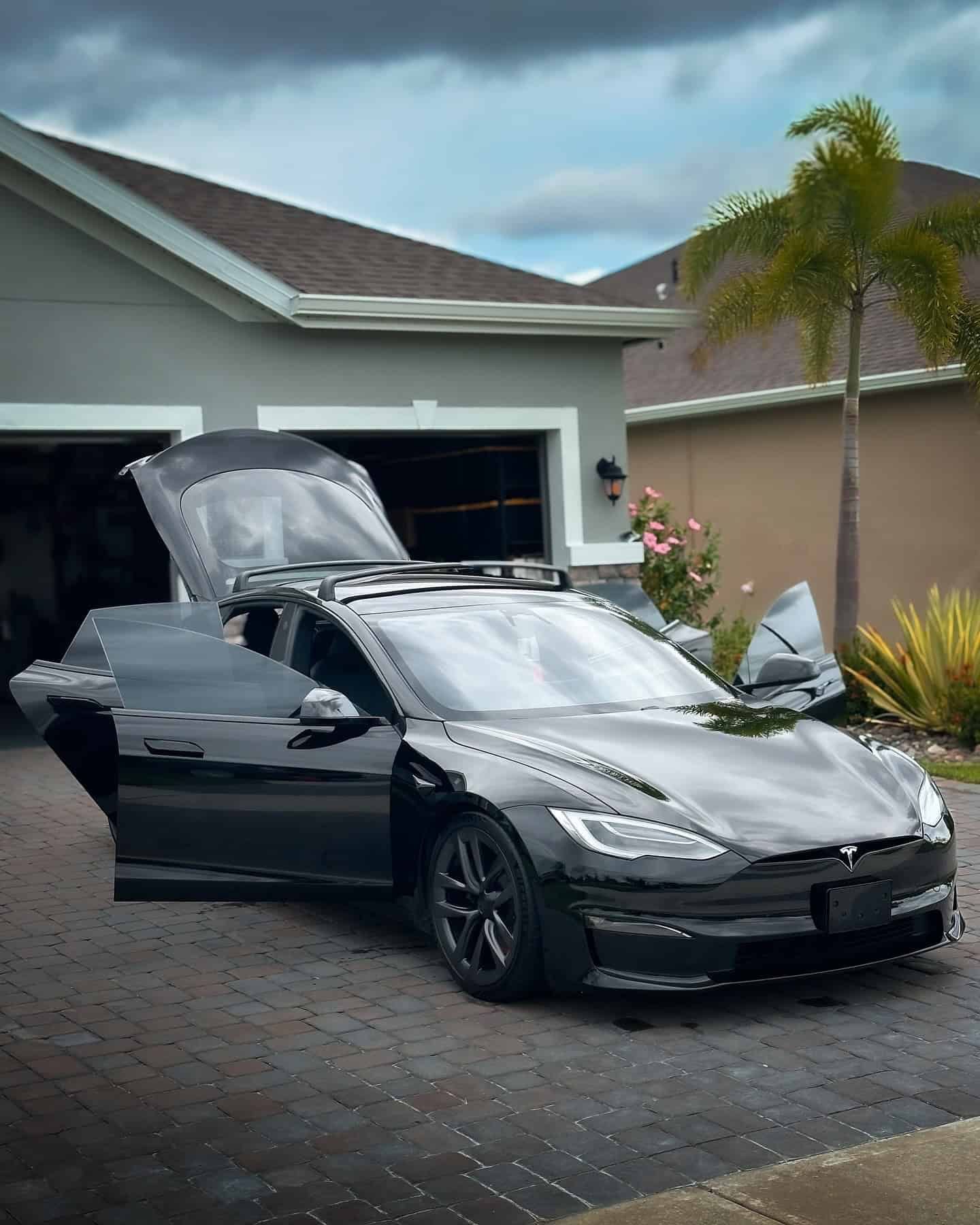 2023 Black Tesla Model S Plaid Receiving a Full Reset detail, and 1-year ceramic coating