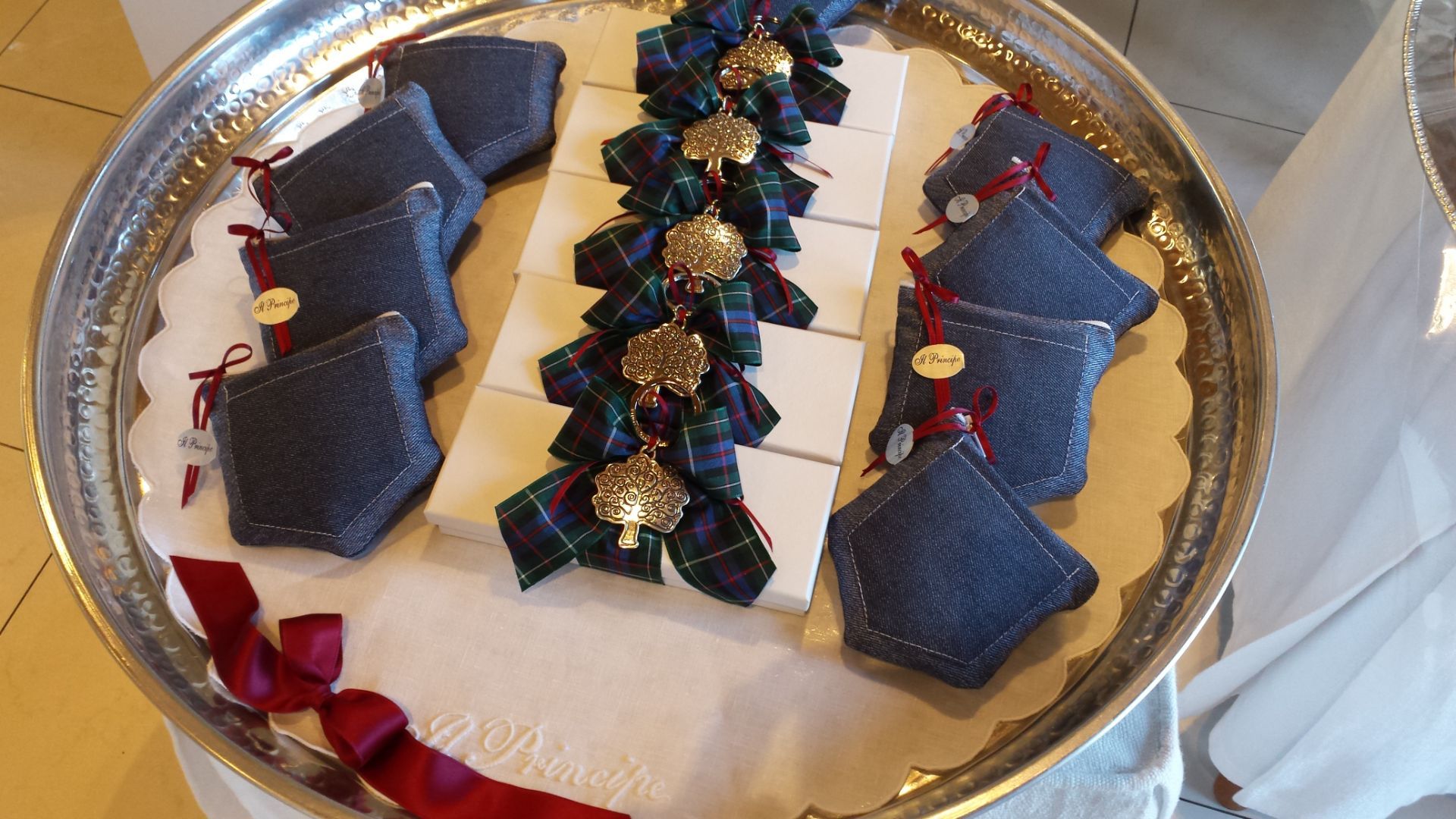 bomboniere per la cresima in denim