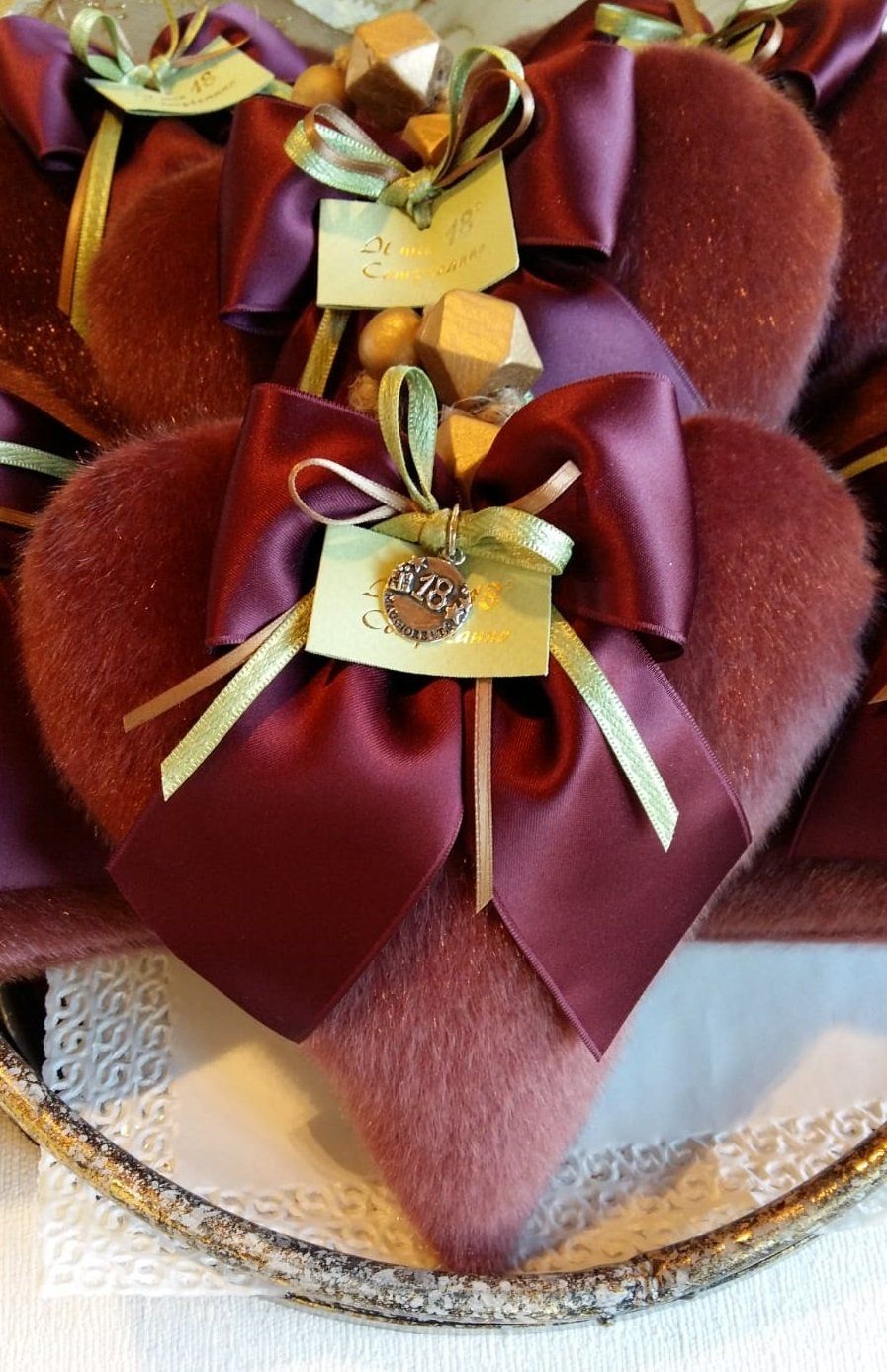 bomboniera in tessuto per diciottesimo compleanno