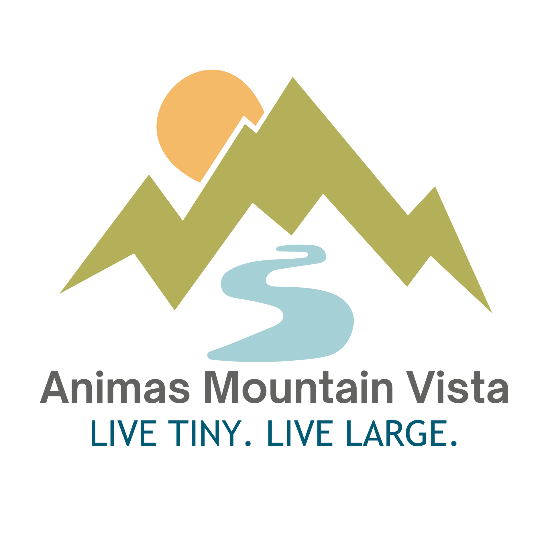 Animas Mountain Estates logo with title and text 