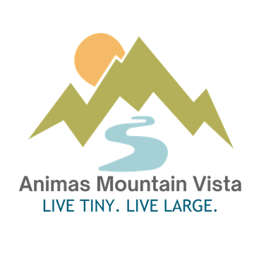 Animas Mountain Estates logo with title and text 