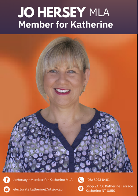 Jo Hersey MLA
Member for Katherine
