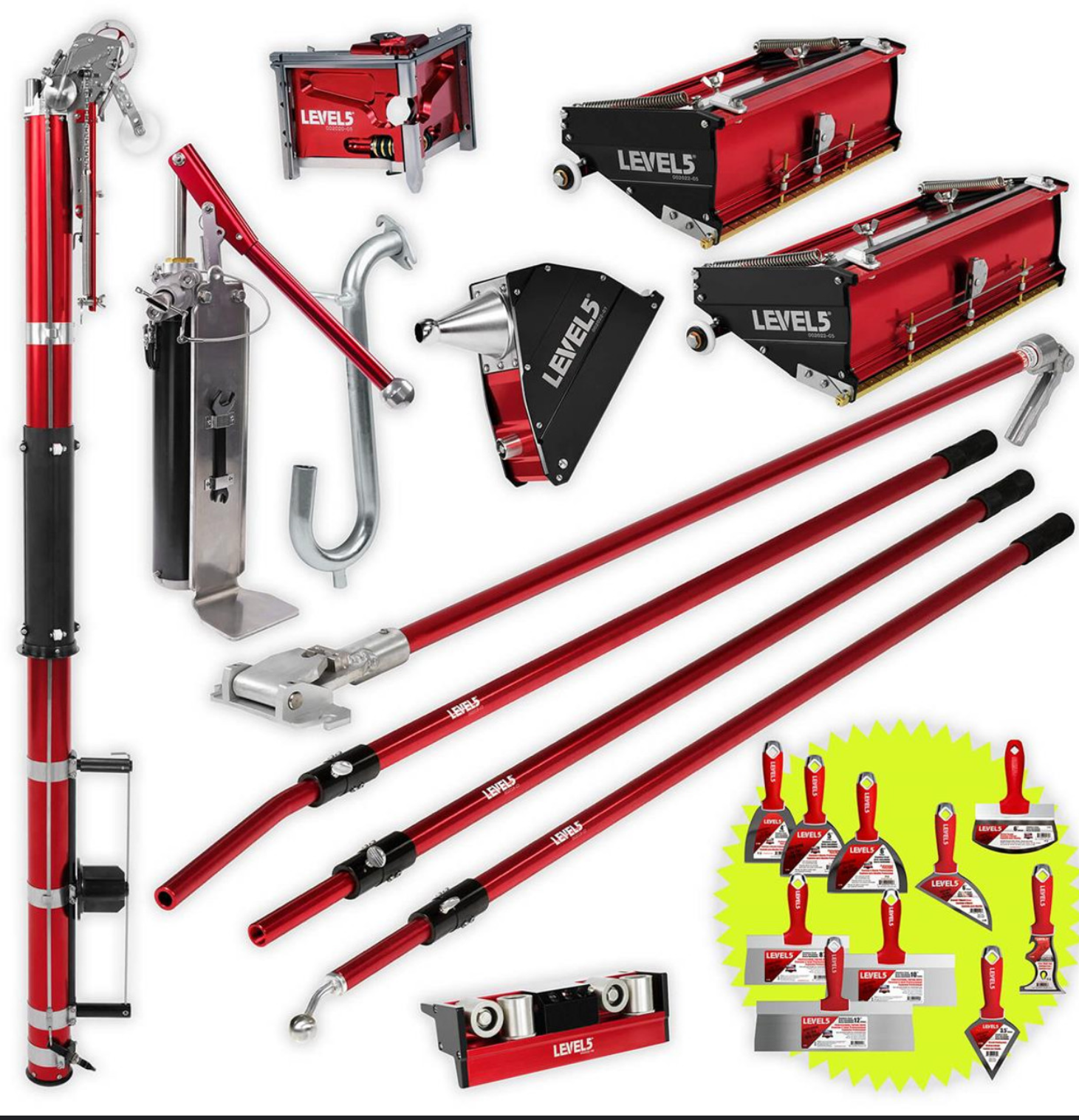 Assorted painting tools from Level 5 at Stevens Paint & Blinds near Vestal and Corning, New York (NY)
