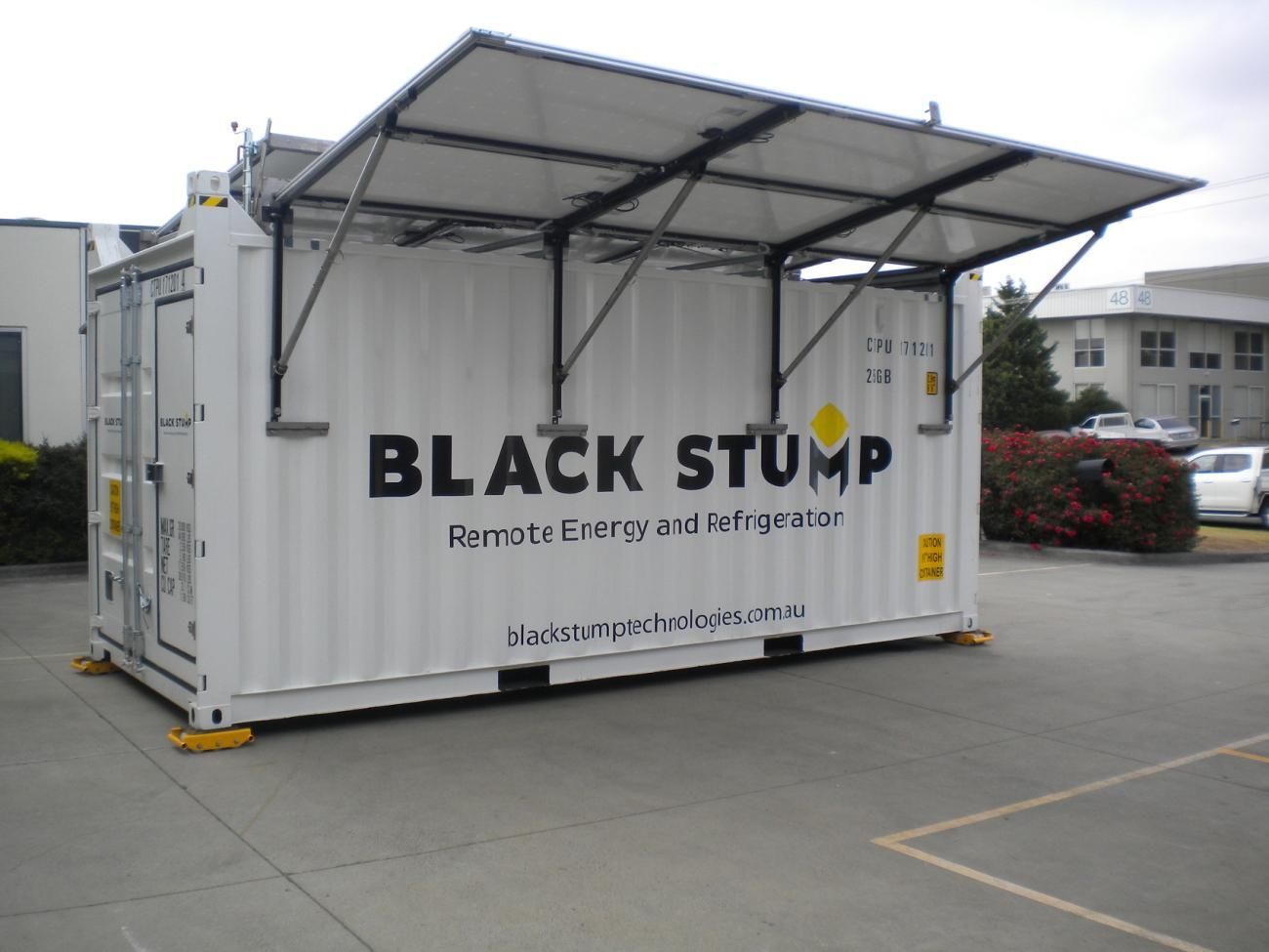 White container labeled