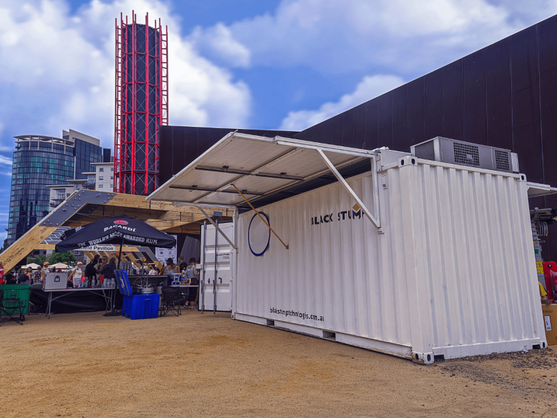 Eco-friendly events and festivals through solar-powered cooling and energy