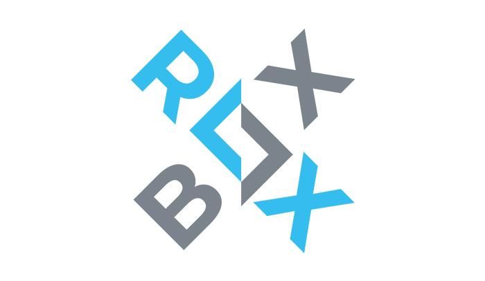 Blue and gray logo: "RLUX" letters arranged in a square.
