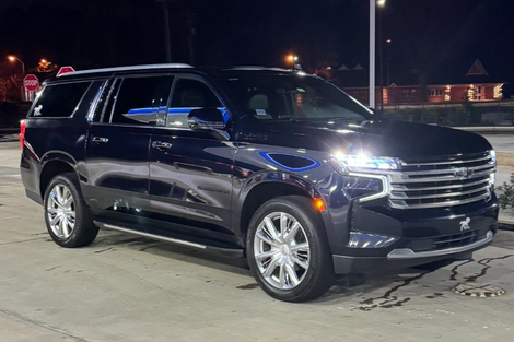 Black Chevrolet Suburban SUV.