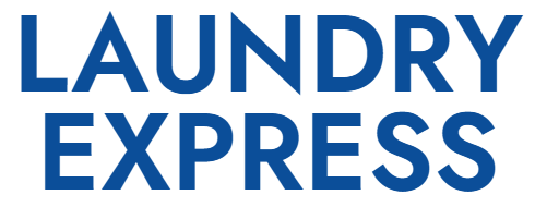 Laundry Express logo in blue text on a white background.