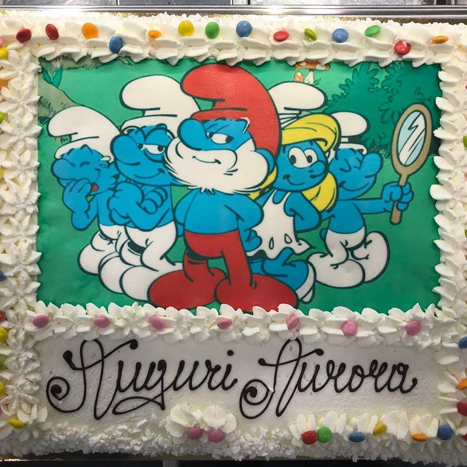 torta per compleanno con disegno per bambini