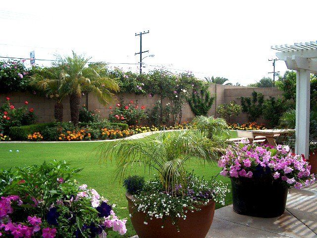 Complete Back Yard Landscape, Landscaping by Hiro, Inc. in Huntington Beach, CA