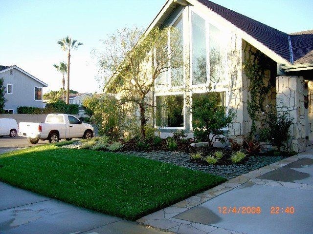 Complete Front Yard Landscape, Landscaping by Hiro, Inc. in Huntington Beach, CA
