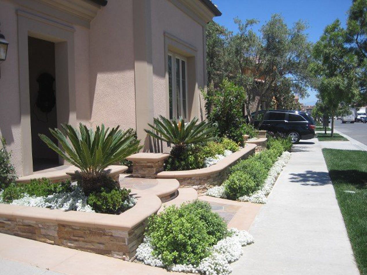 Complete Front Yard Landscape, Landscaping by Hiro, Inc. in Huntington Beach, CA