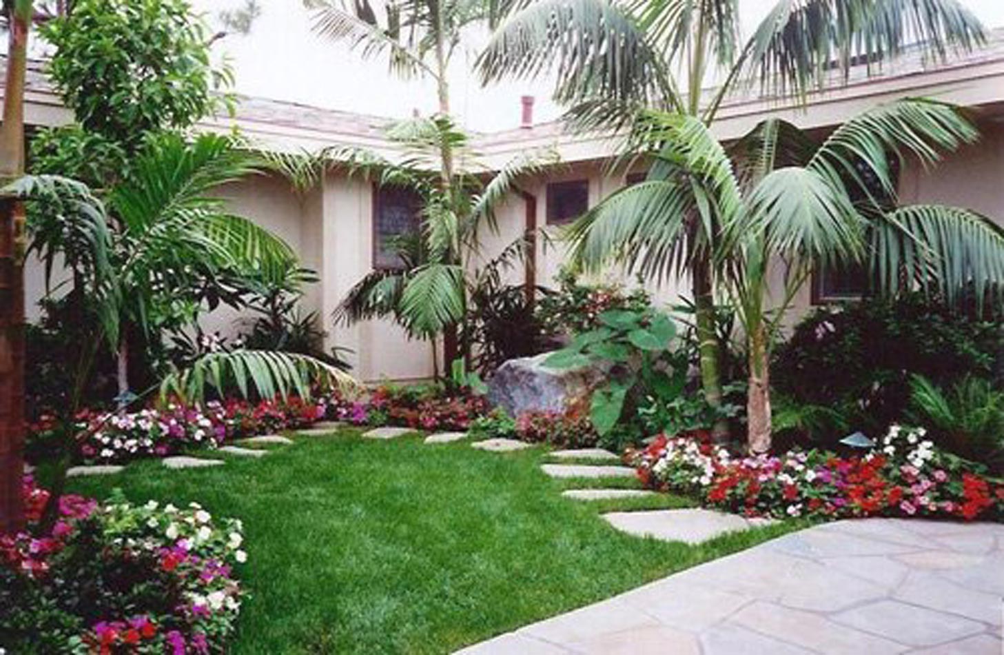 Complete Front Yard Landscape, Landscaping by Hiro, Inc. in Huntington Beach, CA