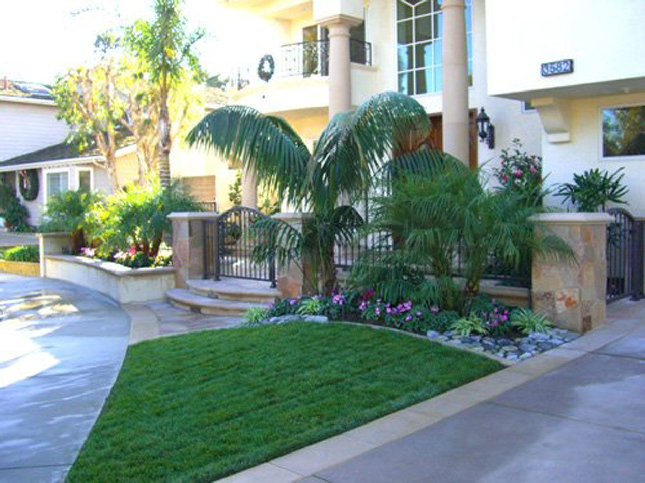 Complete Front Yard Landscape, Landscaping by Hiro, Inc. in Huntington Beach, CA