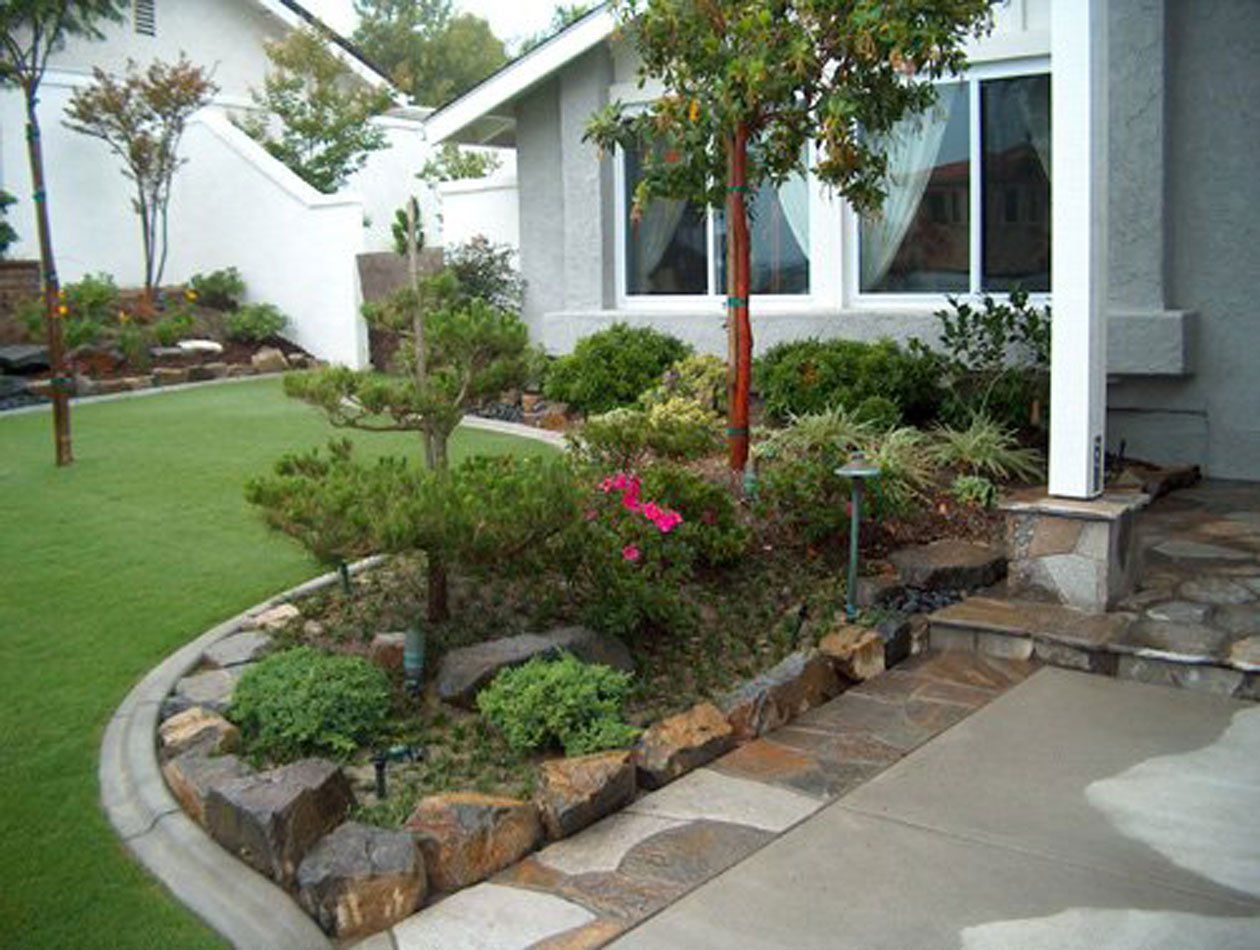 Complete Front Yard Landscape, Landscaping by Hiro, Inc. in Huntington Beach, CA