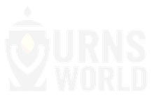 Faint URNS WORLD logo with a stylized urn and shield icon on a white background