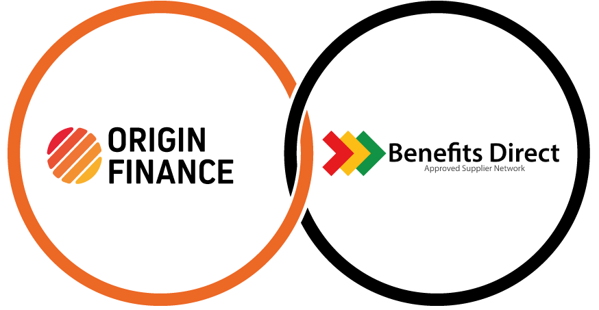 A logo for origin finance and benefits direct