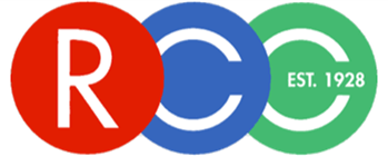 A logo for rcc which was established in 1928