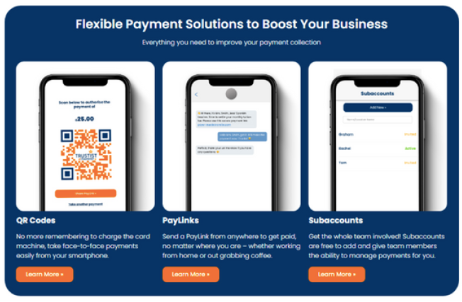 a flyer for flexible payment solutions to boost your business