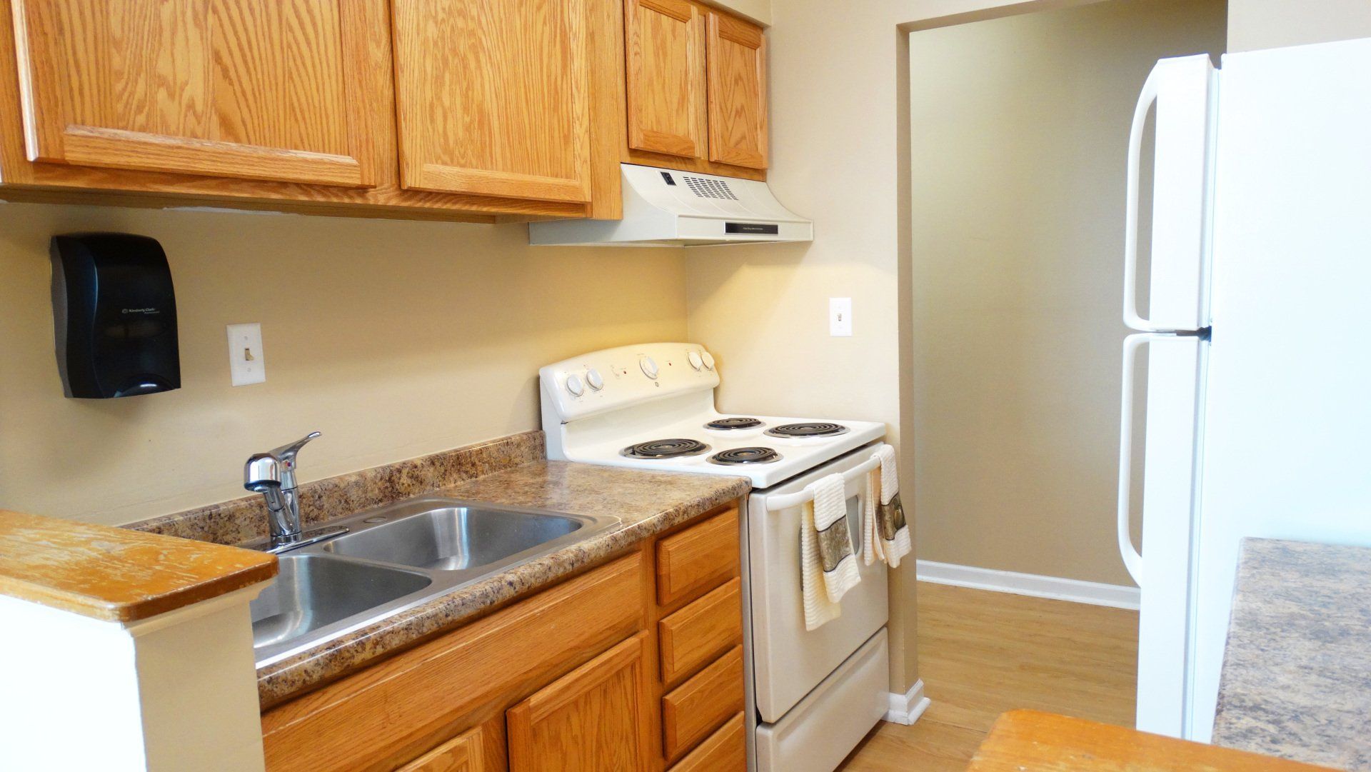 Kitchen at Urban Green Apartments