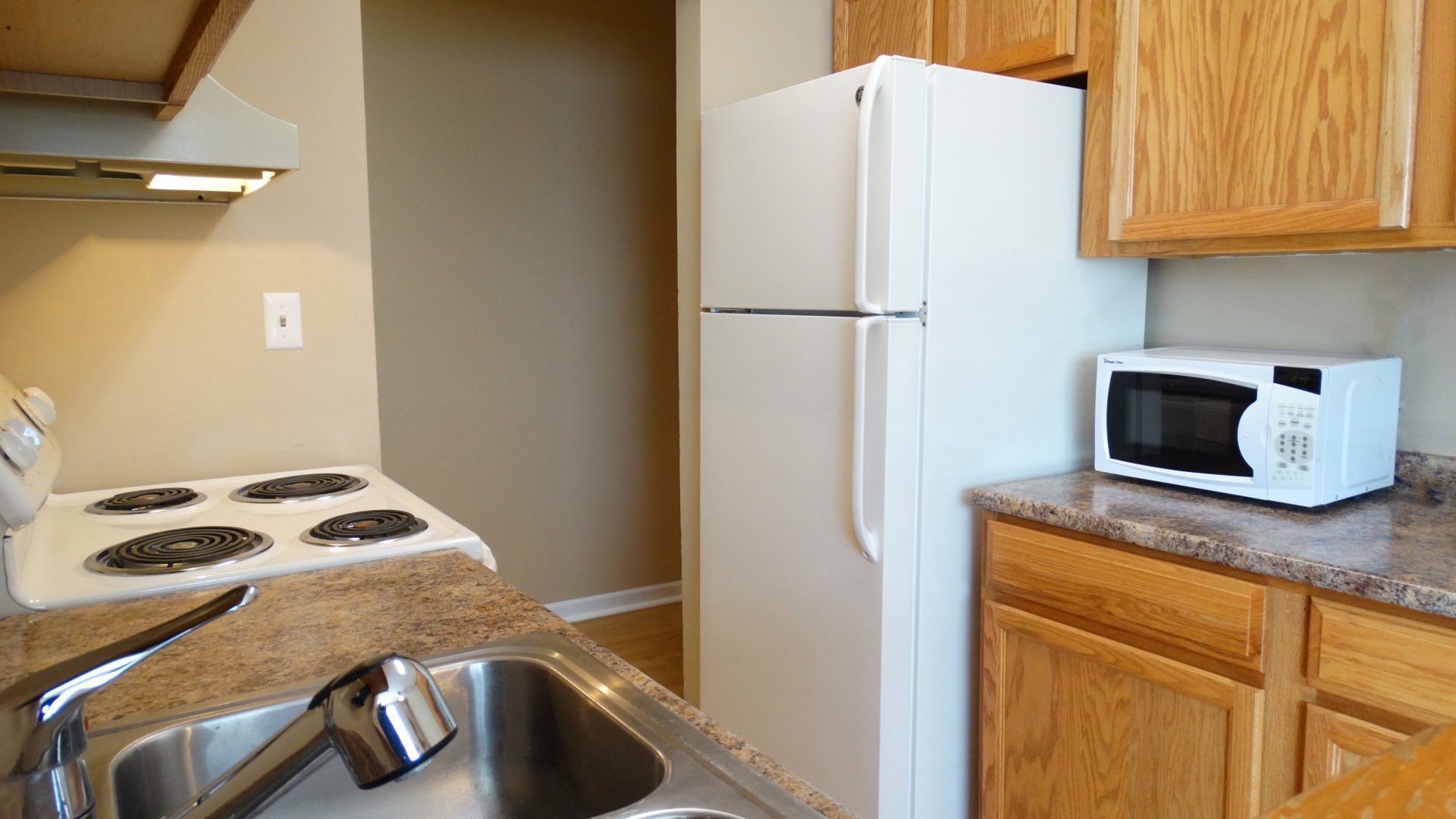 Kitchen at Urban Green Apartments