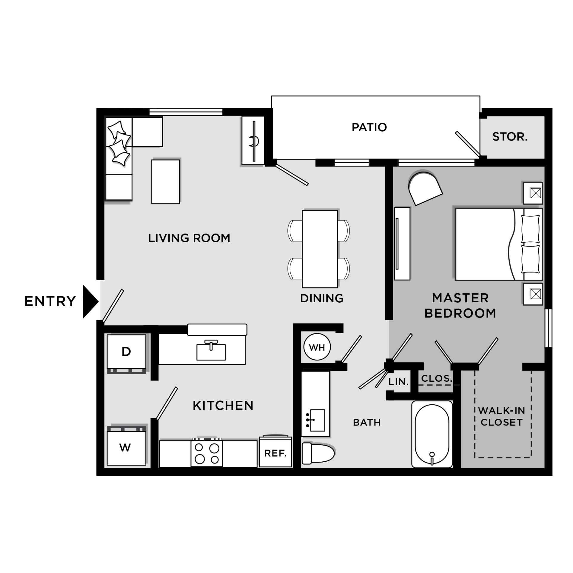1 bedroom 1 bath floor plan