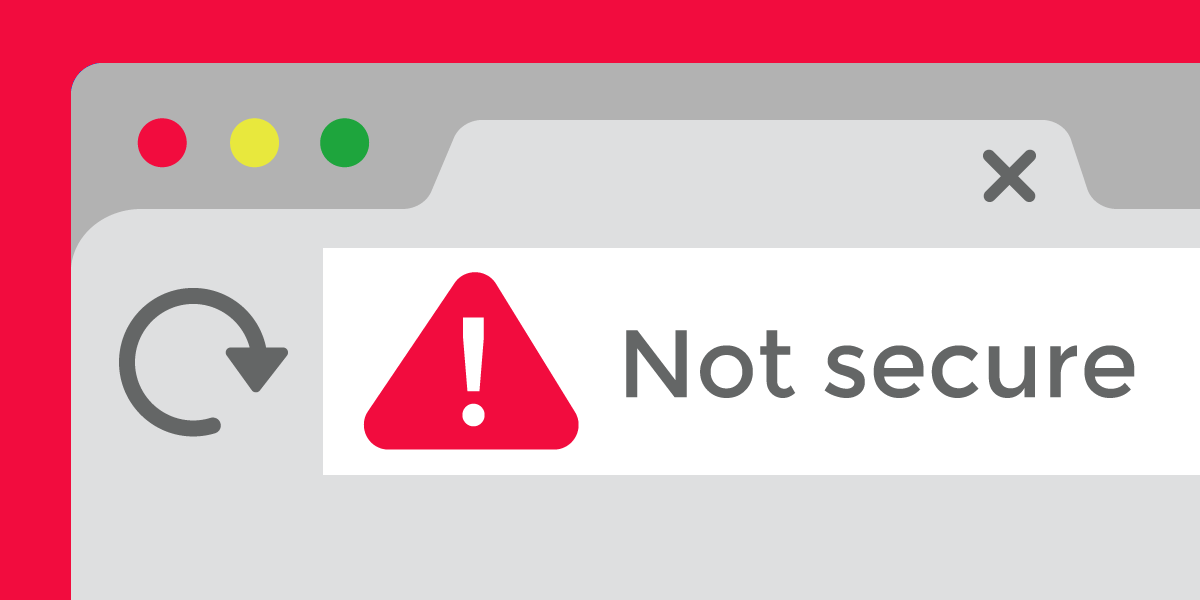 unsecure warning label on Google Chrome