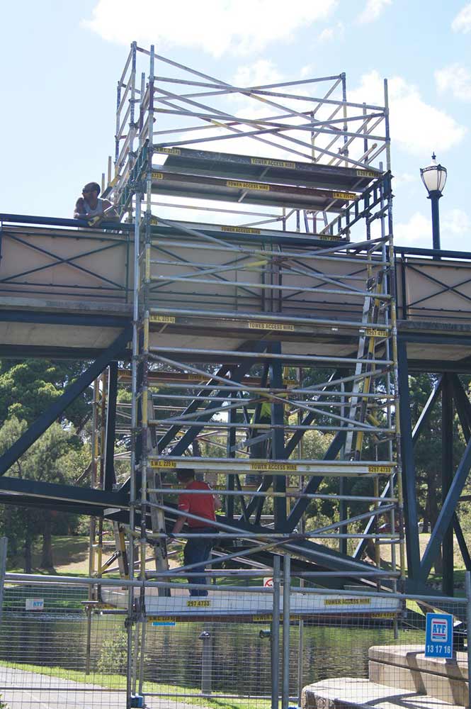 Custom Scaffolding over Bridge Adelaide