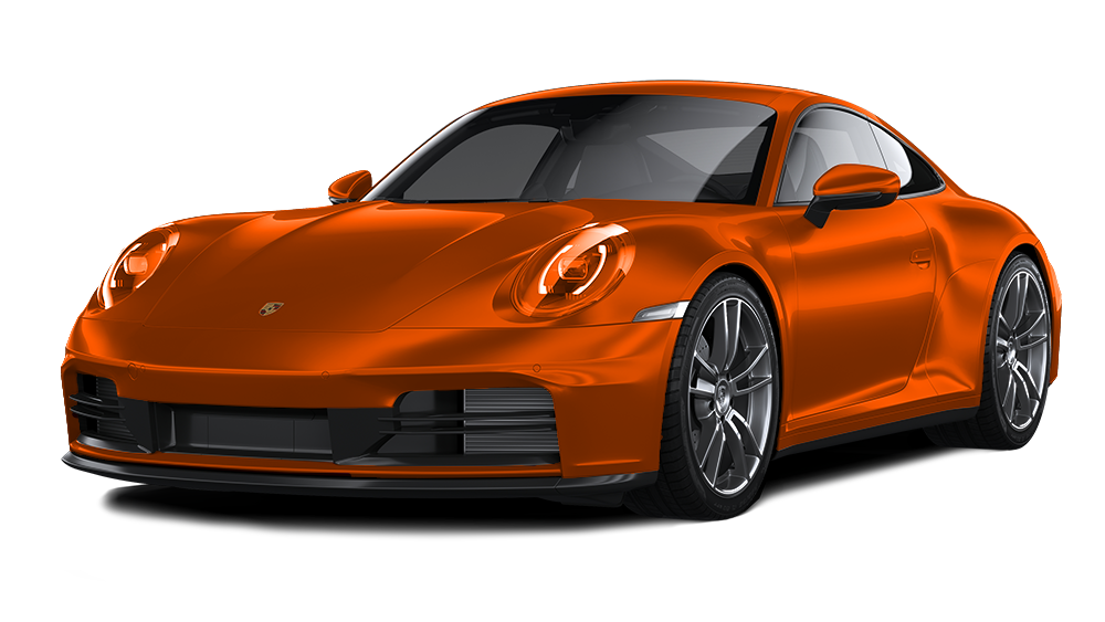 A red porsche 911 is shown on a white background.