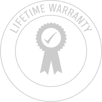 Grey badge with the words 